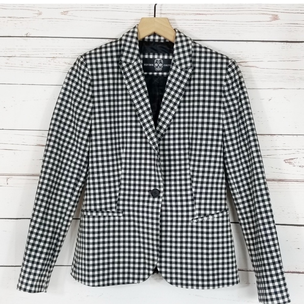 Hipchik Couture | Checkered Plaid real  Glitter Blazer